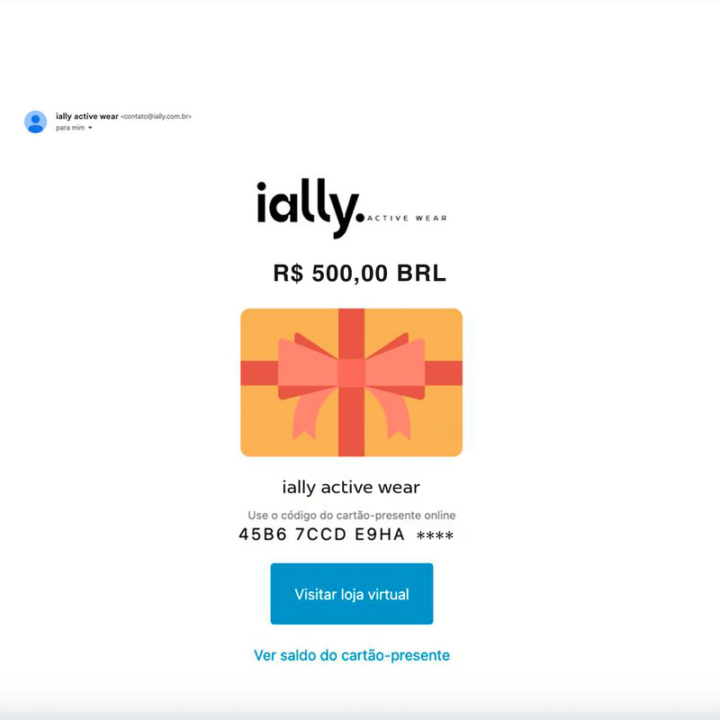 Receba o Gift Card digital